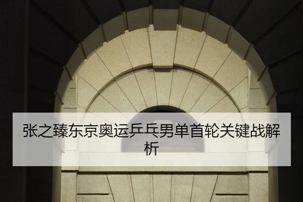 张之臻东京奥运乒乓男单首轮关键战解析